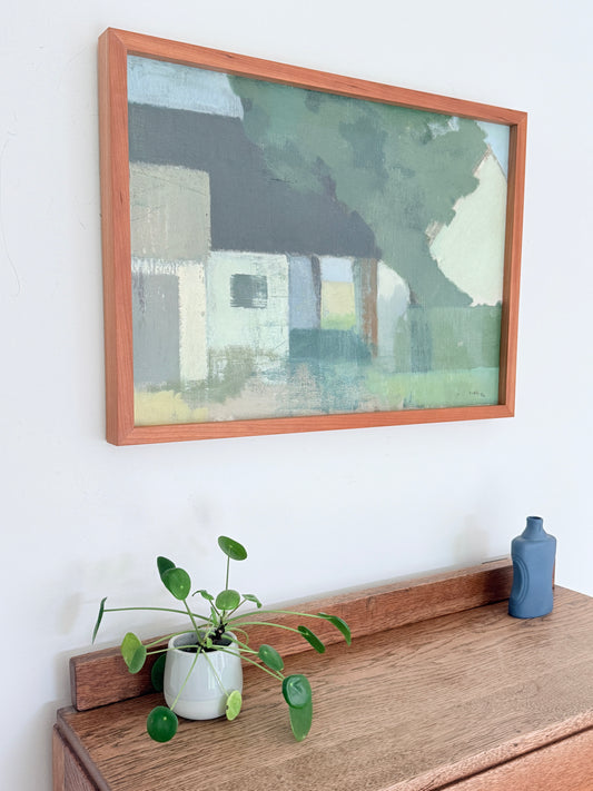 Farm with Big Tree - Jacques Zadig - 1956 - walnut frame