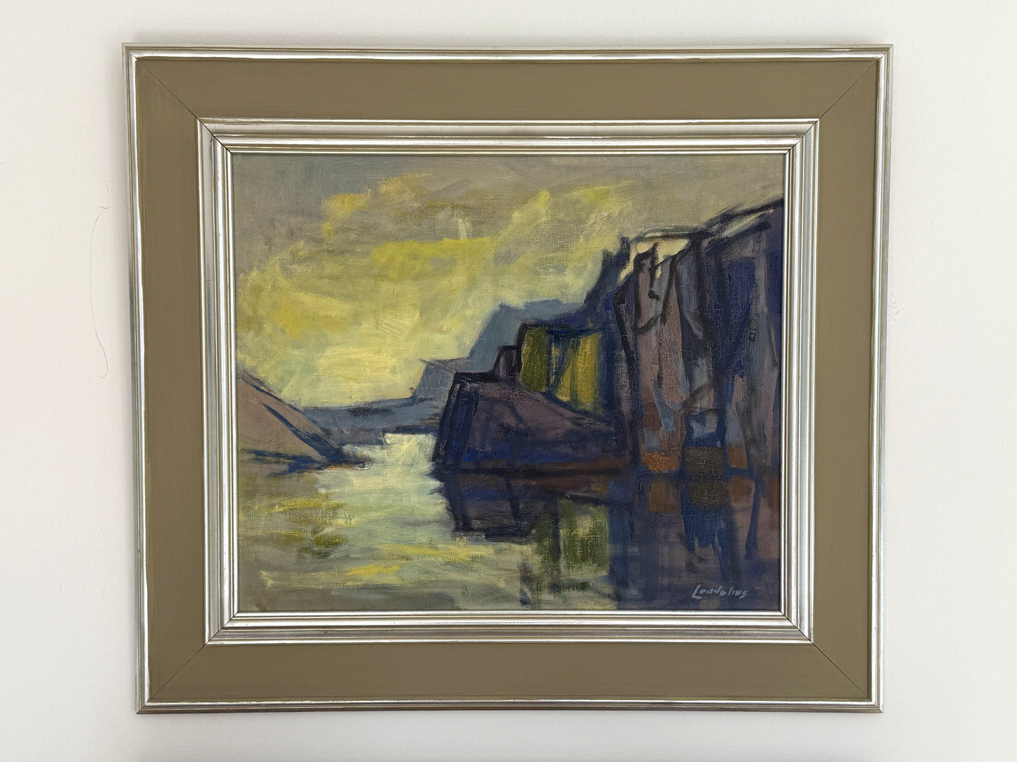 The Lone Cliff - Bertil Landelius (1912-1985) - 70 x 62 cm