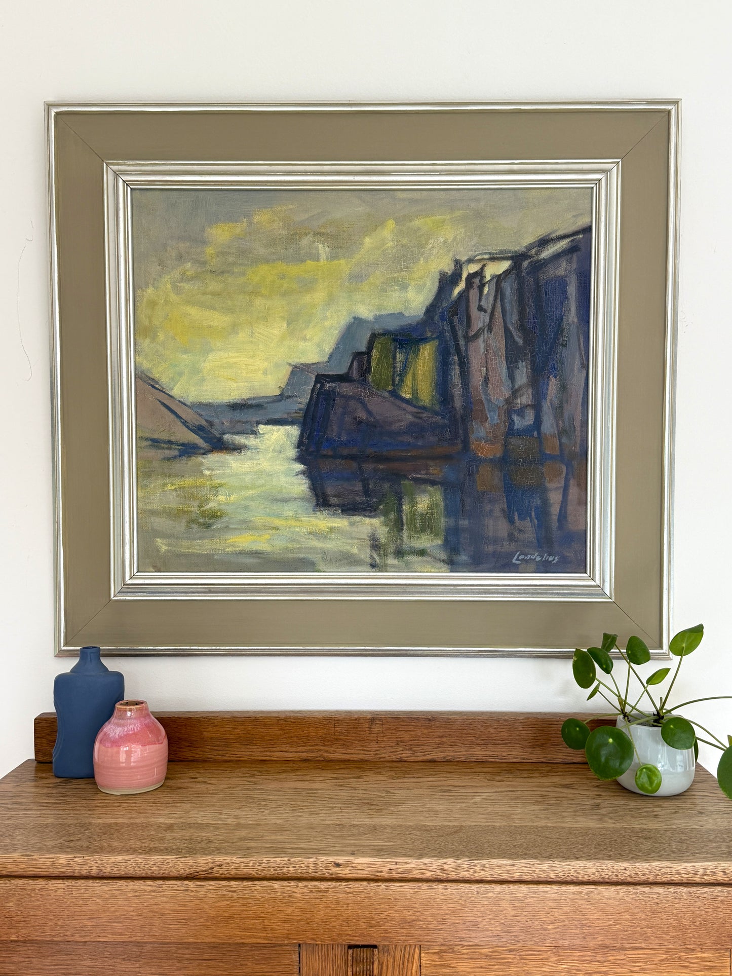 The Lone Cliff - Bertil Landelius (1912-1985) - 70 x 62 cm