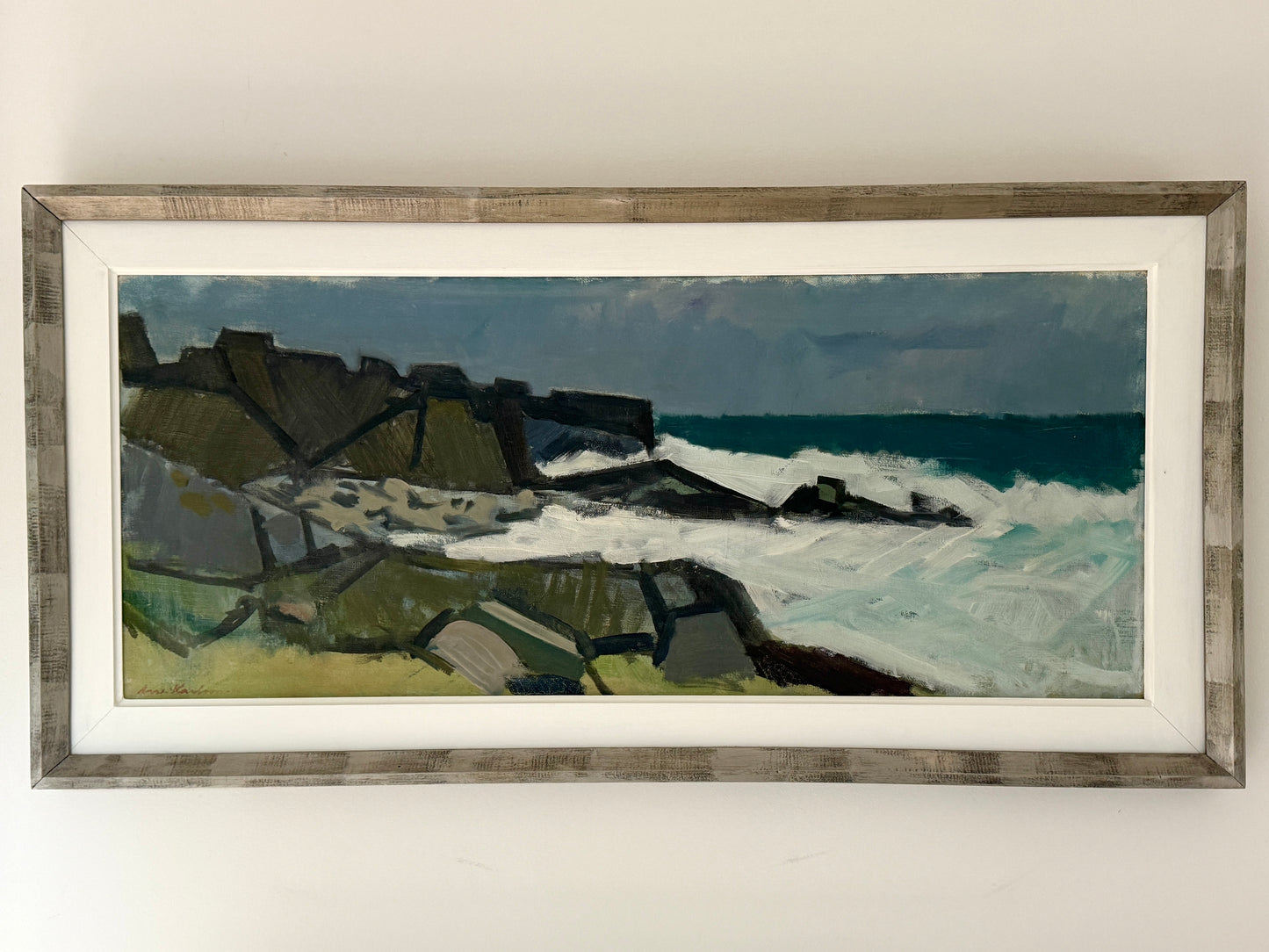 Black Cliffs in Storm - Arwid Karlsson - 104 x 52 cm