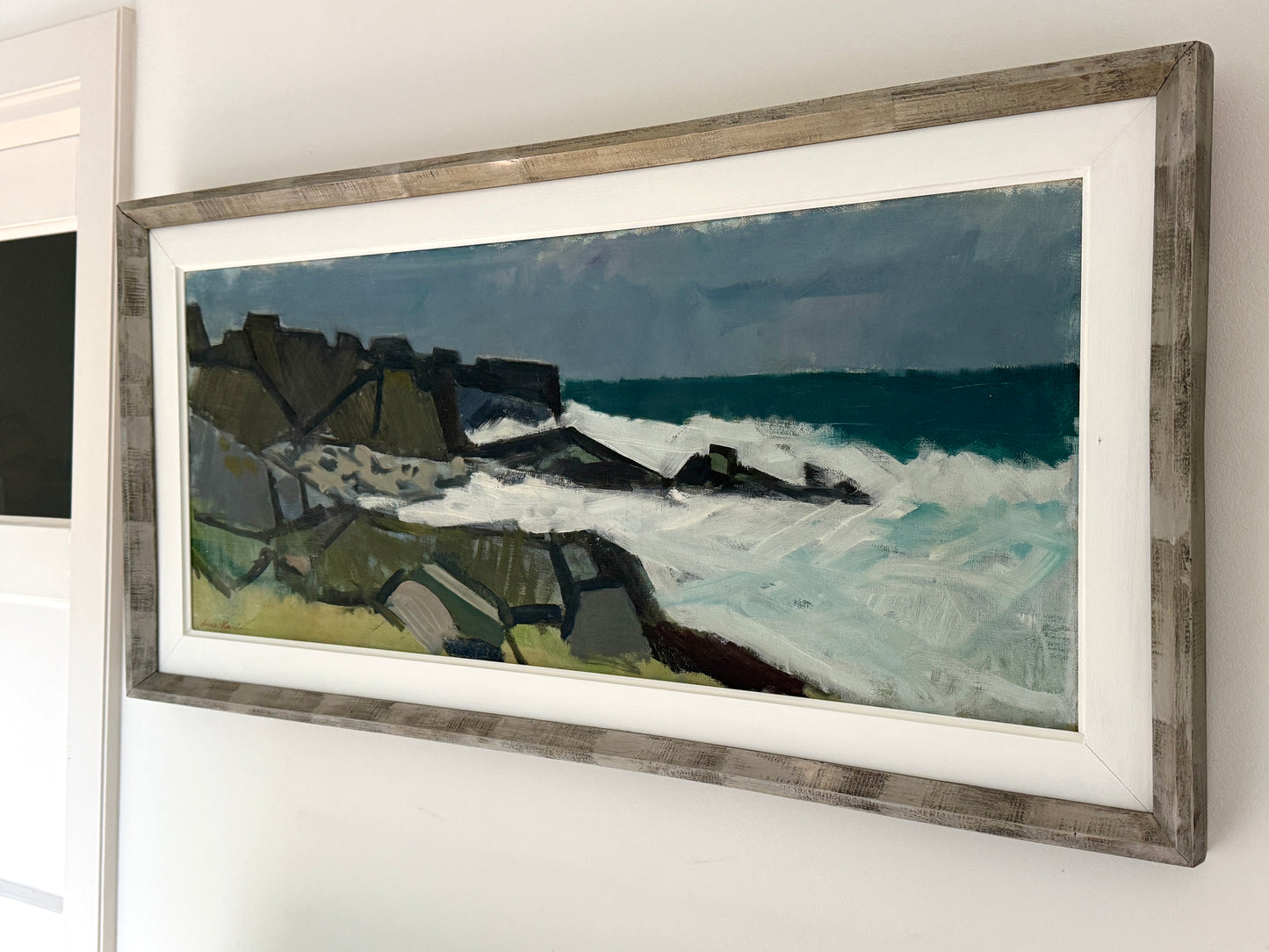 Black Cliffs in Storm - Arwid Karlsson - 104 x 52 cm