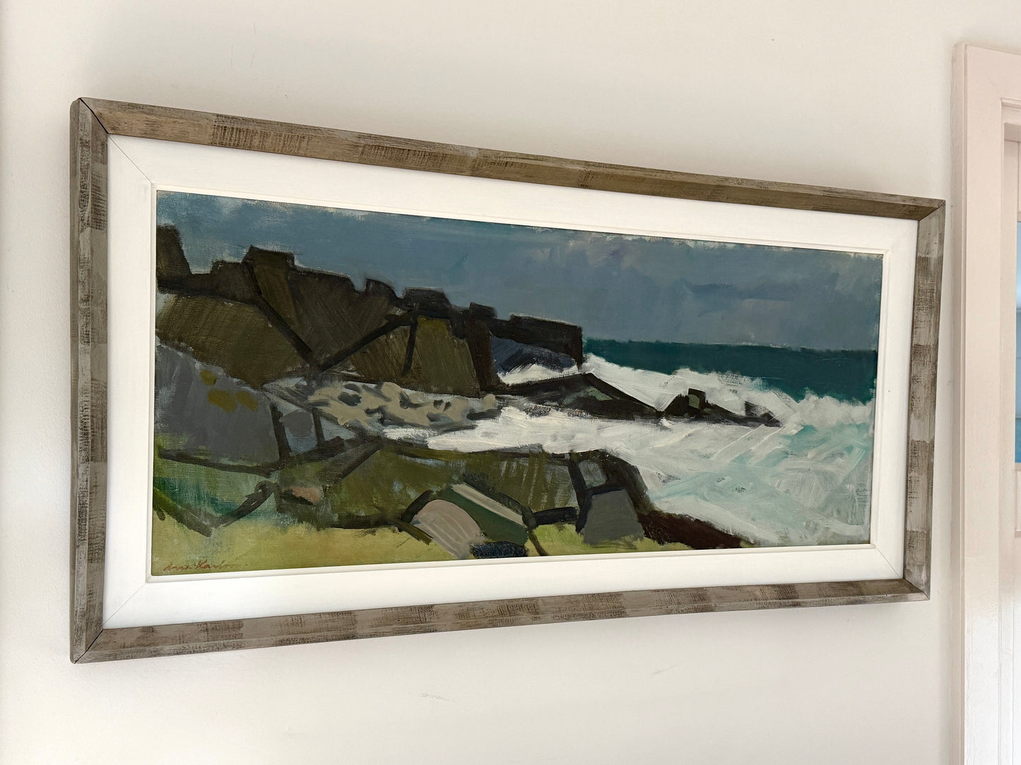 Black Cliffs in Storm - Arwid Karlsson - 104 x 52 cm